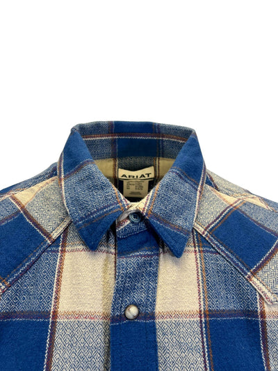 Ariat Men's White Pepper Shirt Howie Retro Fit Long Sleeve (S42)