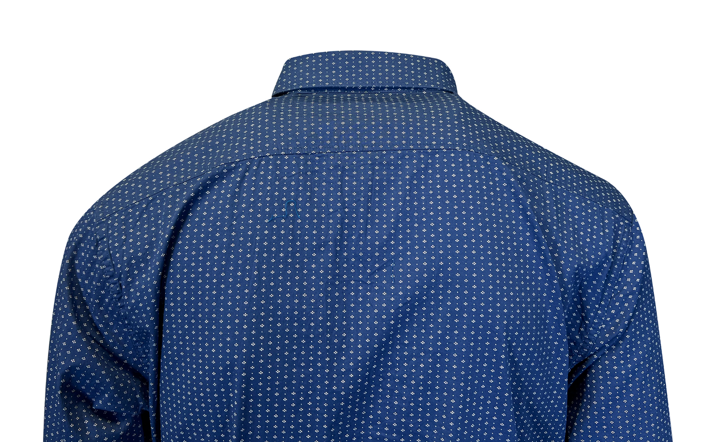 Ariat Men's Blue Shirt Ditsy Stretch Modern Fit Wrinkle Resistant L/S (S17)