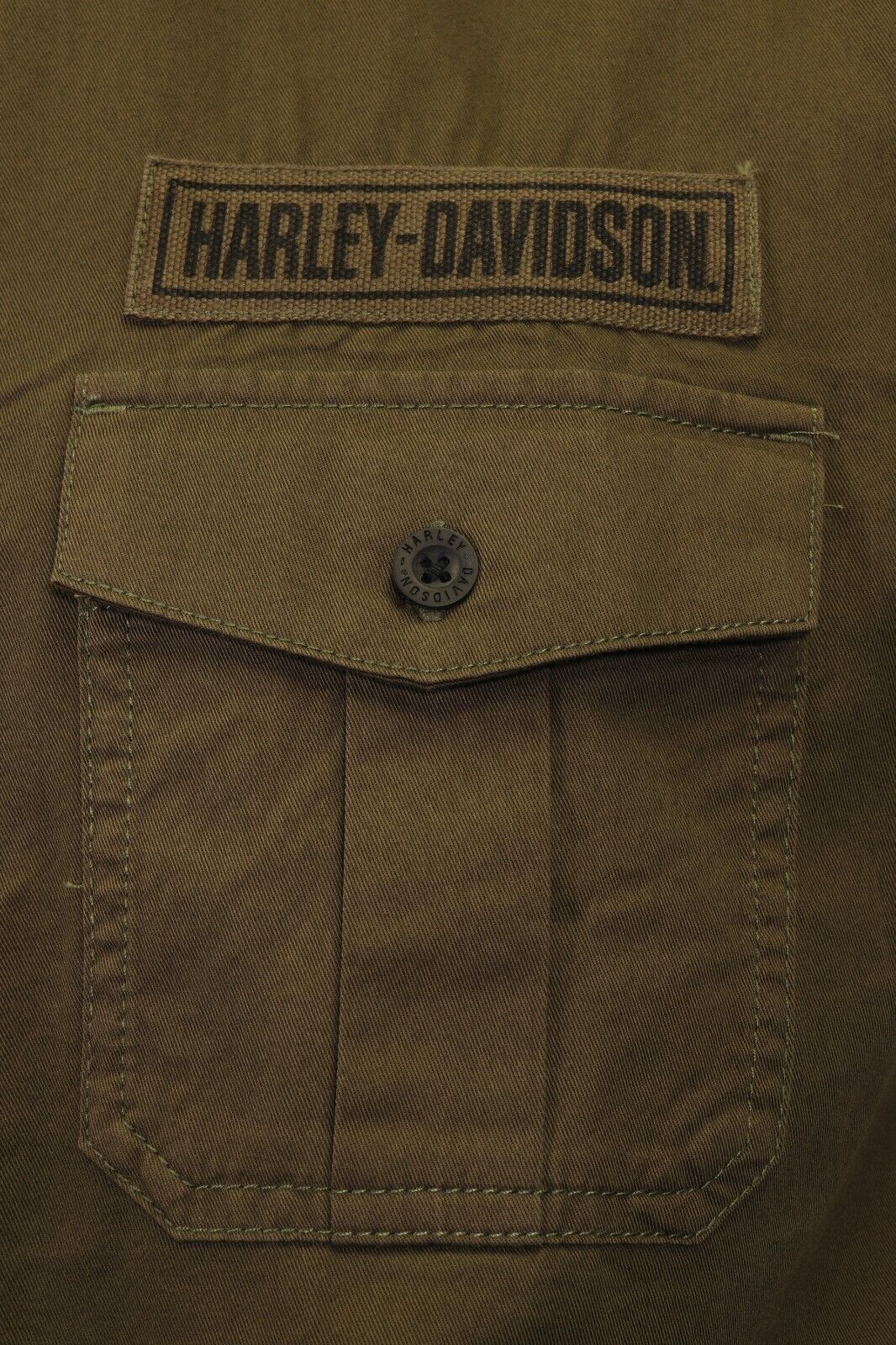Harley-Davidson Men's Vest Olive Black Sleeveless Vest (S59)