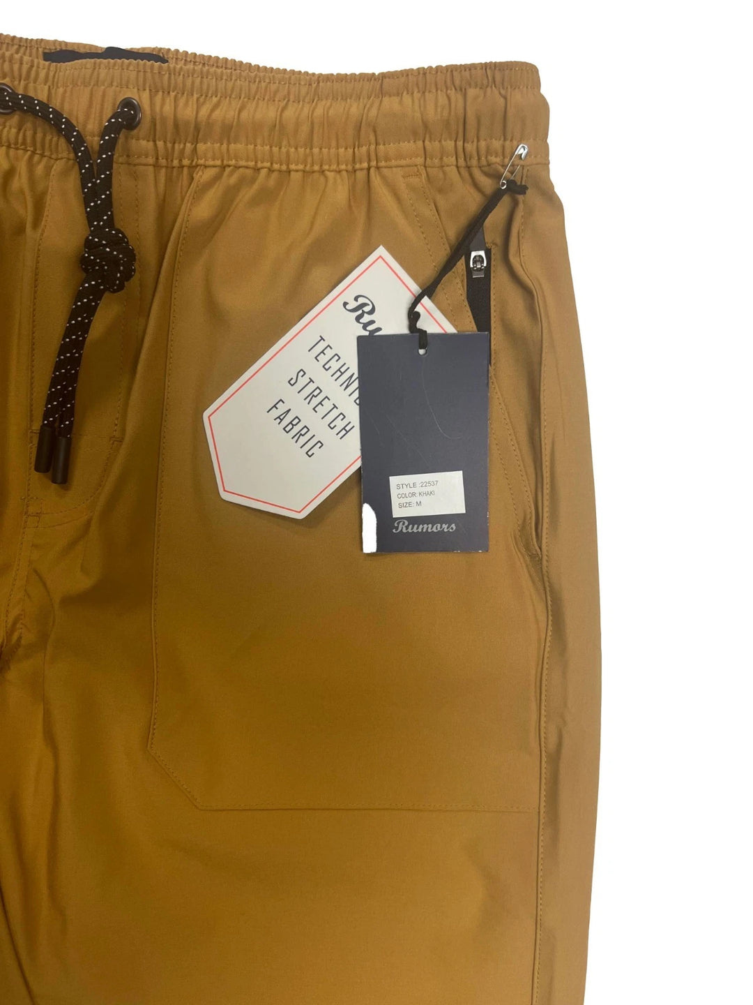 Rumors Men’s Khaki Jogger Pant Lightweight Technical Stretch Fabric (S01)