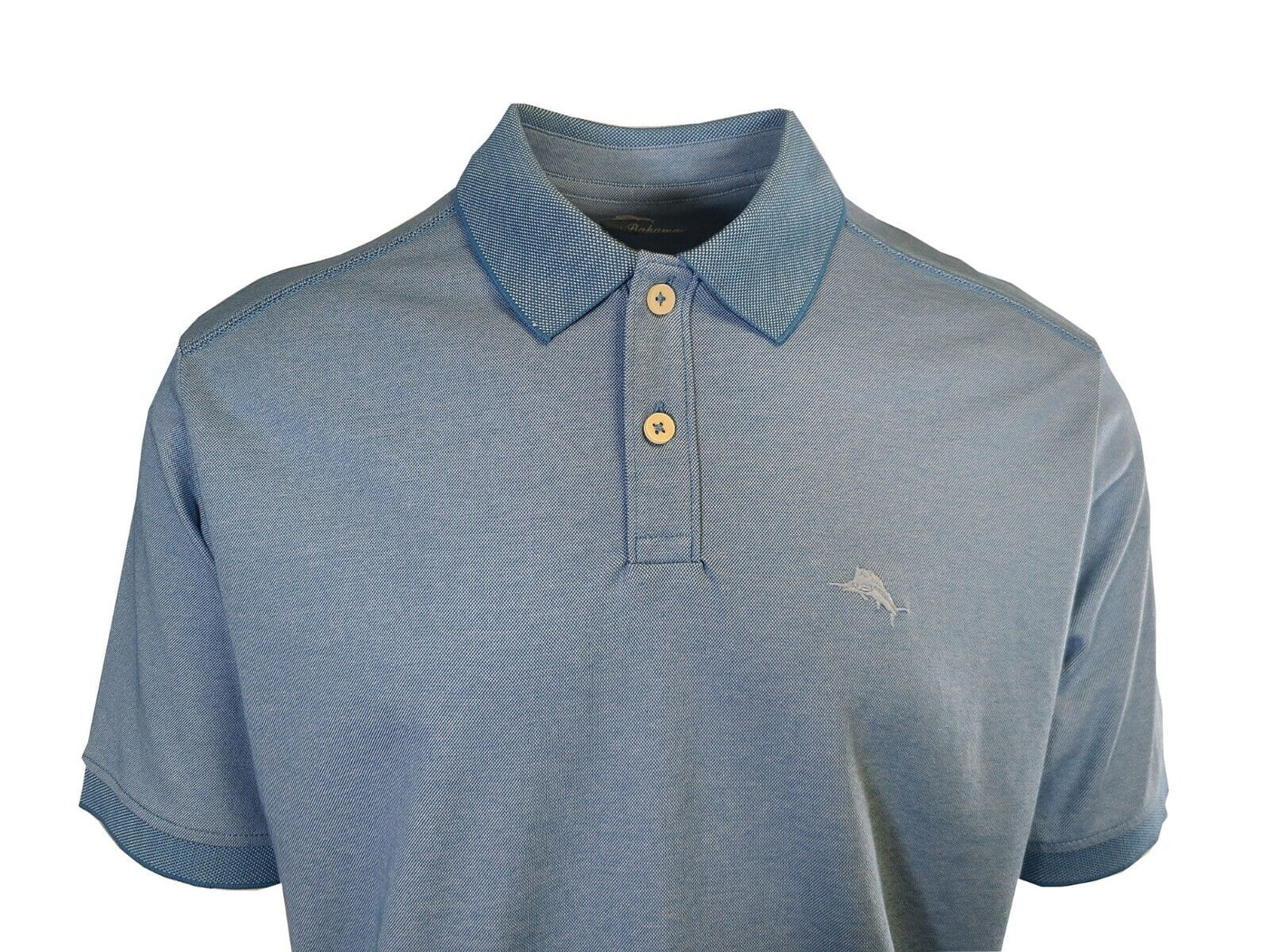 Tommy Bahama Men's Buccaneer Blue Performance Polo 2 Buttons T-Shirt S/S (S05)