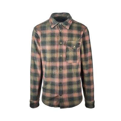Billabong Men's Multicolour Fleece Furnace Flannel Printed DWR Overshirt Pocket