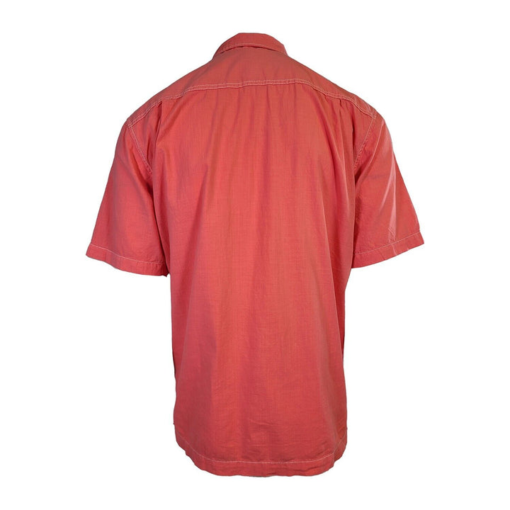 Tommy Bahama Men's Salmon Pink Shirt Logo Short Sleeve Button (S05)