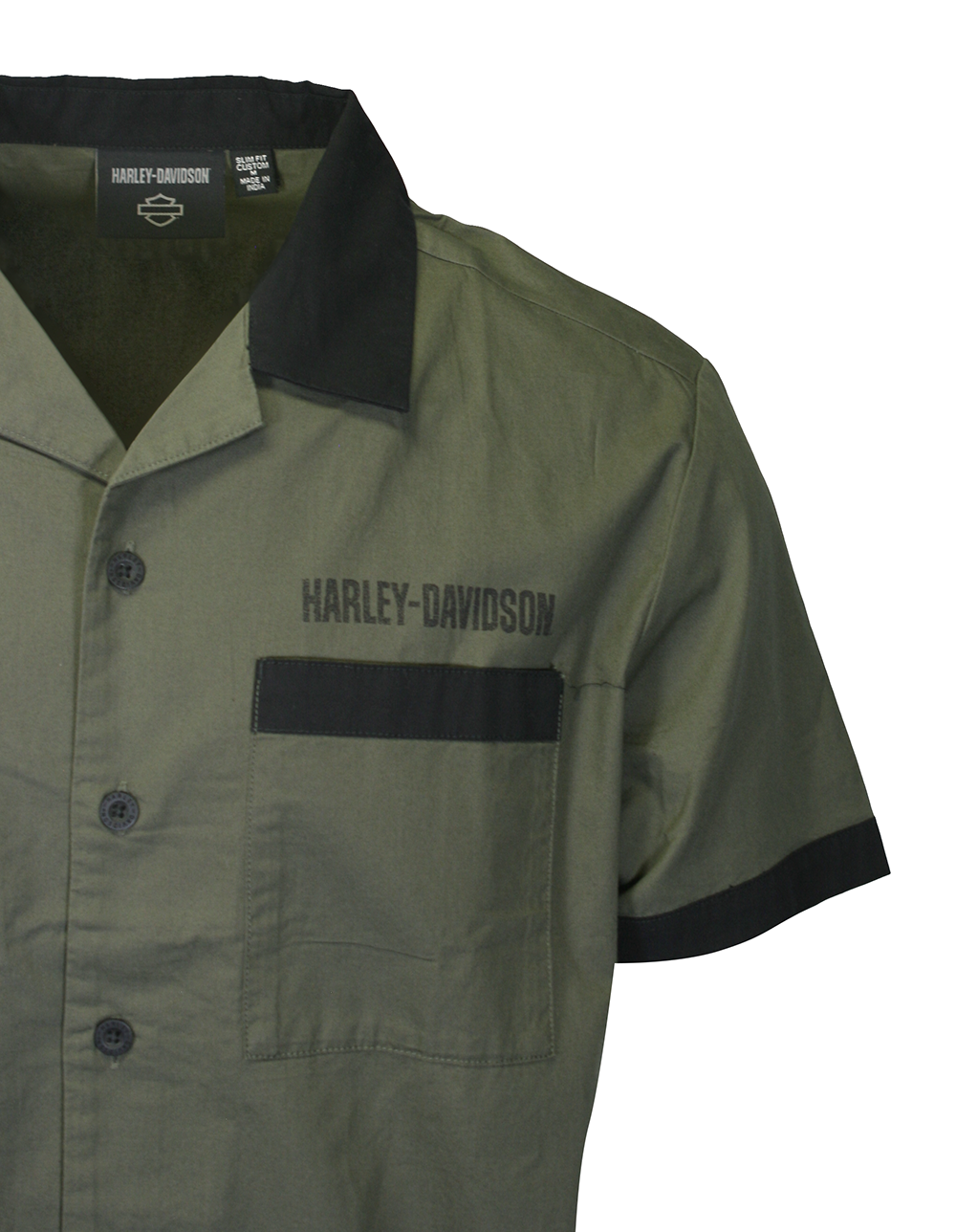 Harley-Davidson Men's Shirt Grape Leaf Combustion S/S Woven (S53)