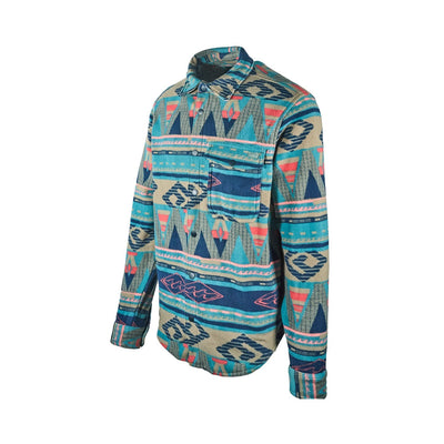 Billabong Men's Multicolour Fleece Furnace Flannel Printed DWR Overshirt Pocket