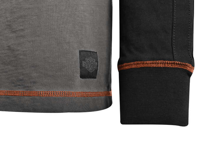 HD Branded Men's T-Shirt Block Letters Graphic Long Sleeve (S65)