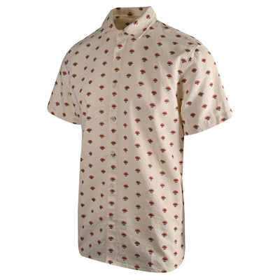 O'Neill Men's Shirt White Sunset Print Chambray Short Sleeve Woven (310)