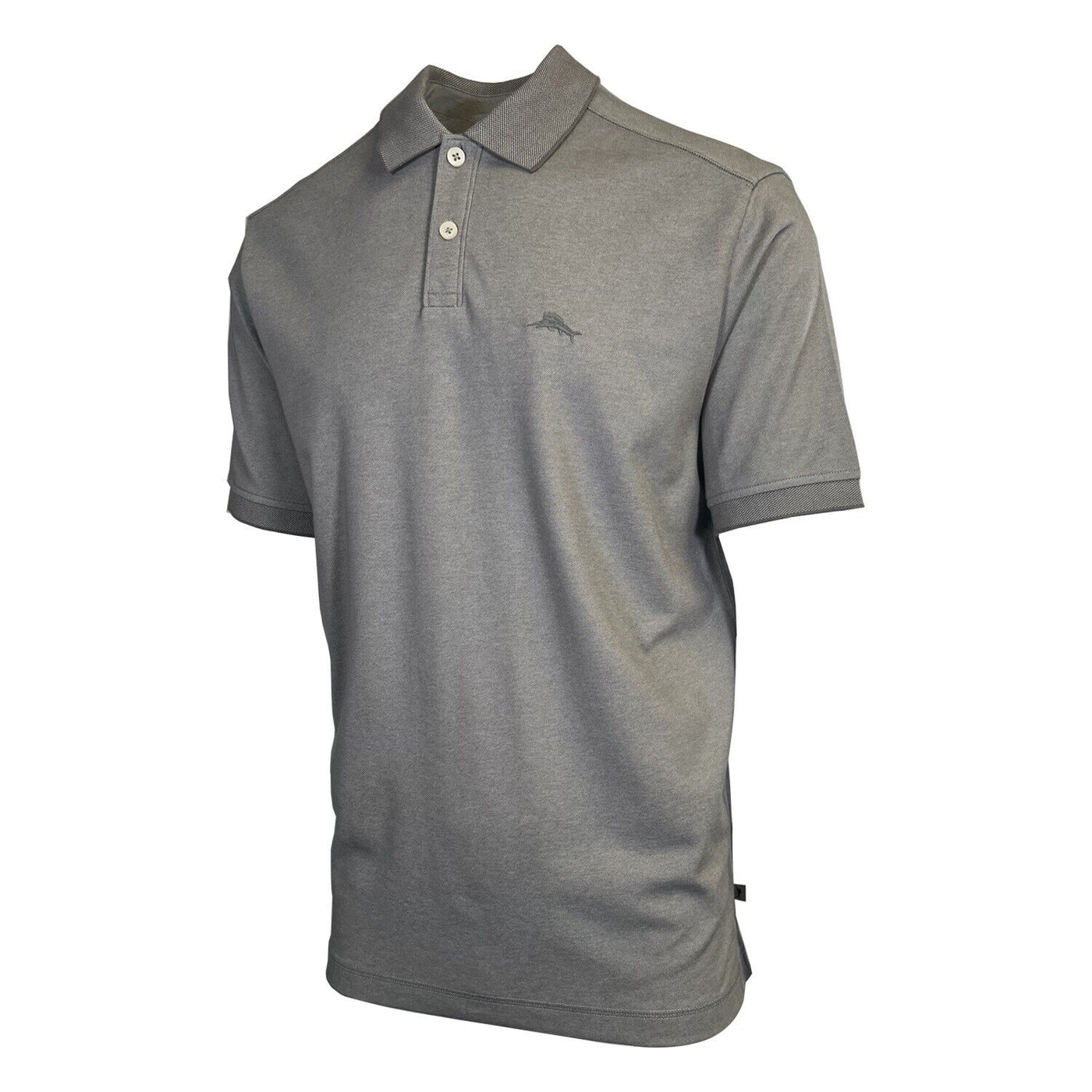 Tommy Bahama Men's Grey Performance Polo 2 Buttons T-Shirt S/S (S11)