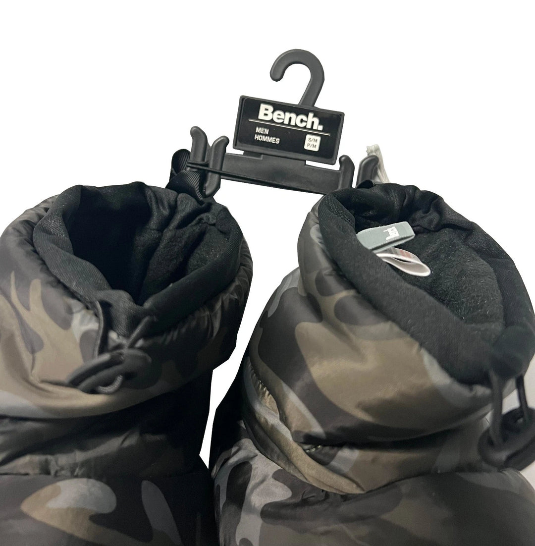 Bench Men's Green Camo Puffer Slippers Indoor FiberFill (S05)