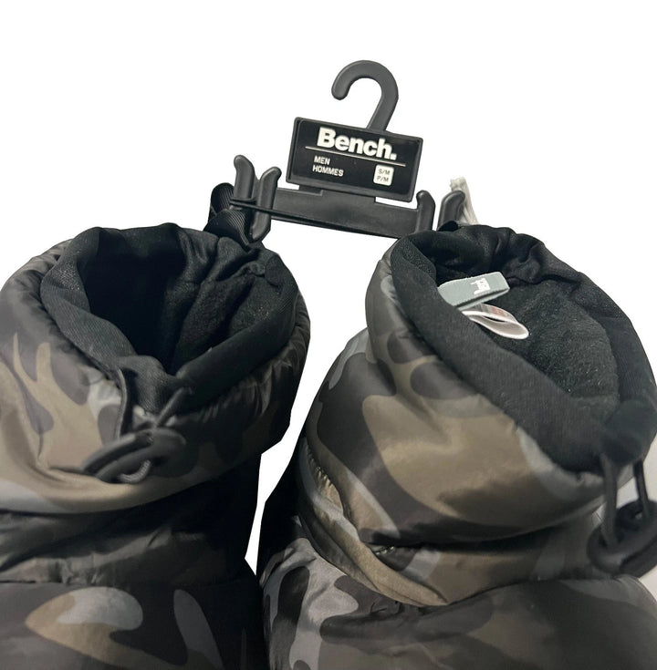 Bench Men's Green Camo Puffer Slippers Indoor FiberFill (S05)
