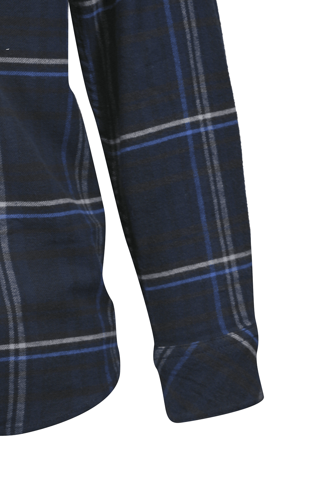 O'Neill Men's Navy Shirt Redmond Plaid Stretch Flannel White Lined L/S (S23)