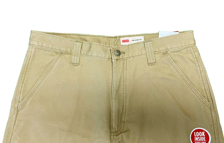 Wrangler Men's Elm Khaki Pant Fleece Lined Cargo Relaxed Fit Five Star (S01)