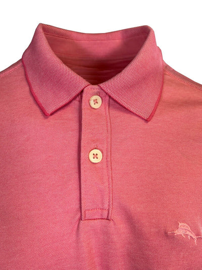 Tommy Bahama Men's Pink Salmon Performance Polo 2 Buttons T-Shirt S/S (S04)