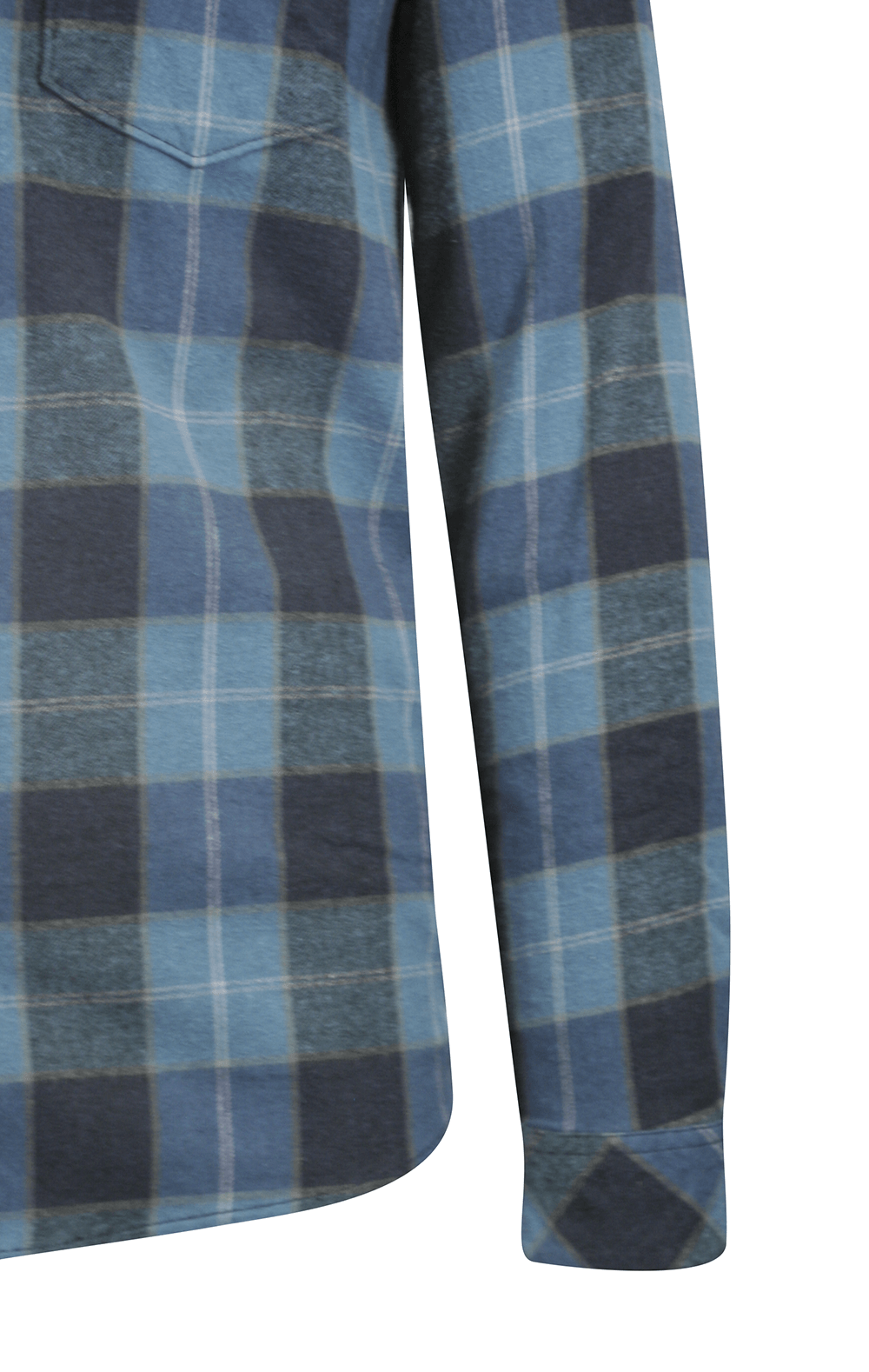 O'Neill Men's Navy Blue Shirt Redmond Plaid Stretch Flannel Long Sleeve (S24)