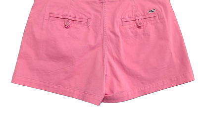 Vineyard Vines Women's Strawberry Moon Shorts Everyday Solid Pockets (S03)