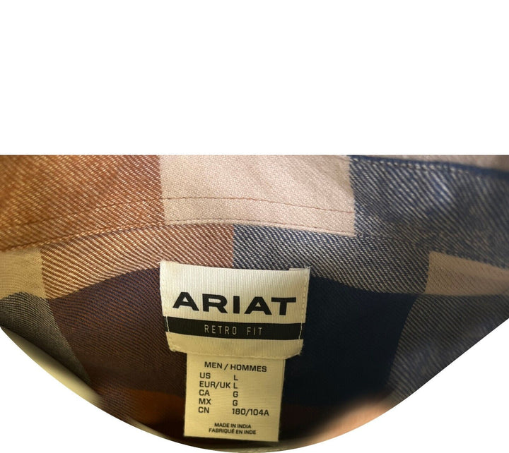 Ariat Men's Mohogany Shirt Haider Retro Fit Double Front Pockets (S41)