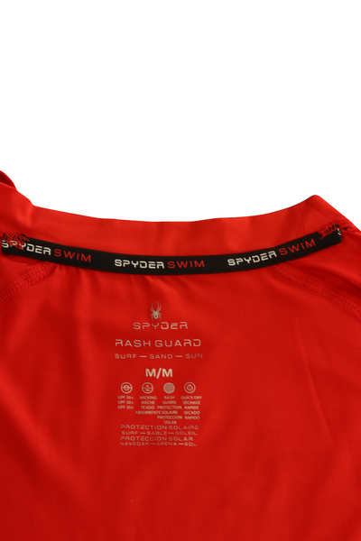 Spyder Men's T-Shirt Red UPF30+ Rash Guard L/S (S01D)