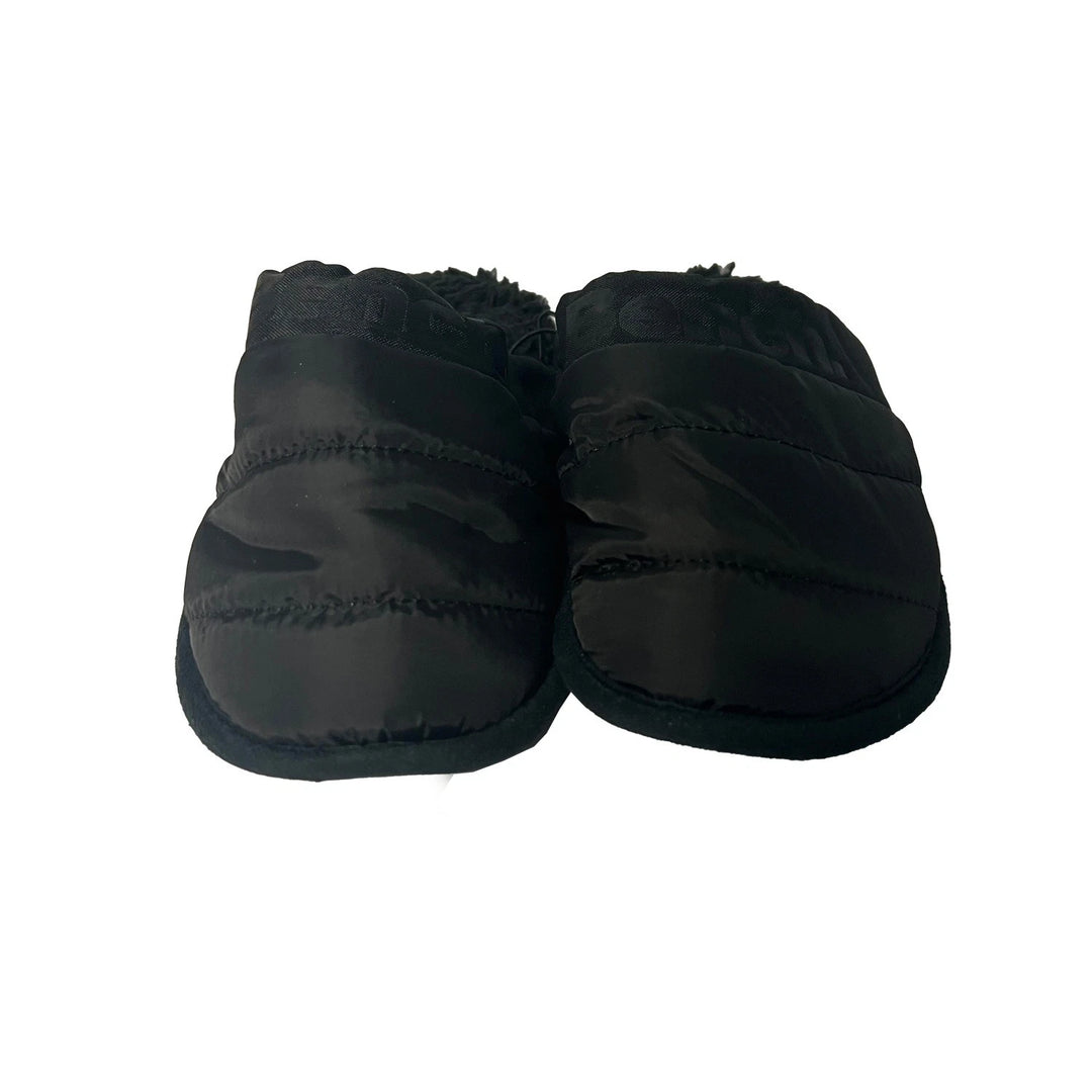 Bench Juniors Kid's Black Puffer Slippers Sherpa Quilted Slide FiberFill (S03)