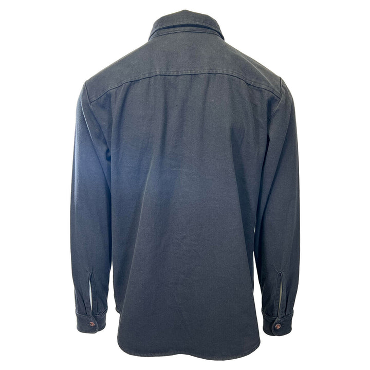 HD Branded Men's Black Shirt Logo Patch Embroidered Long Sleeve (S76)