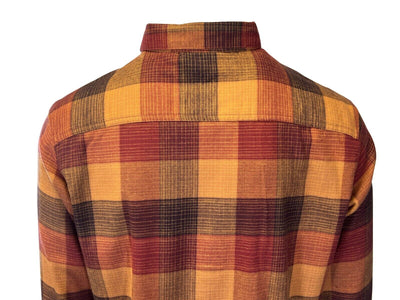 Columbia Men's Dark Amber Multi Buffalo Check Shirt Cornell Woods Flannel (681)