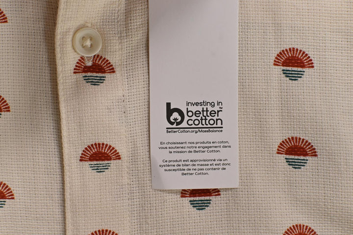 O'Neill Men's Shirt White Sunset Print Chambray Short Sleeve Woven (310)