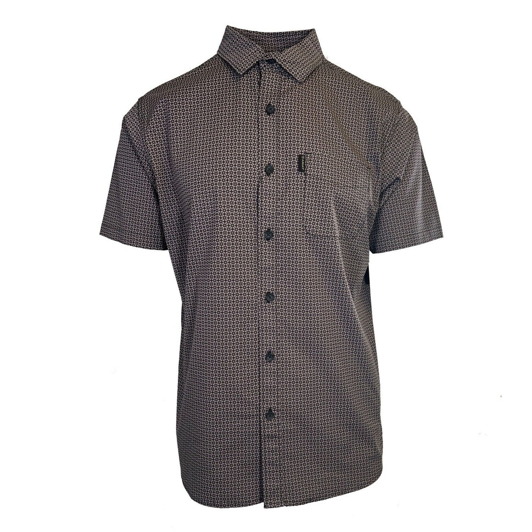 Ariat Men's Brown Shirt Milo Stretch Modern Fit Button Up S/S (S31)