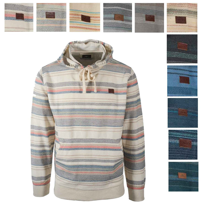 O'Neill Men's Hoodie Bavaro Stripe Pullover Yarn Dye French Terry