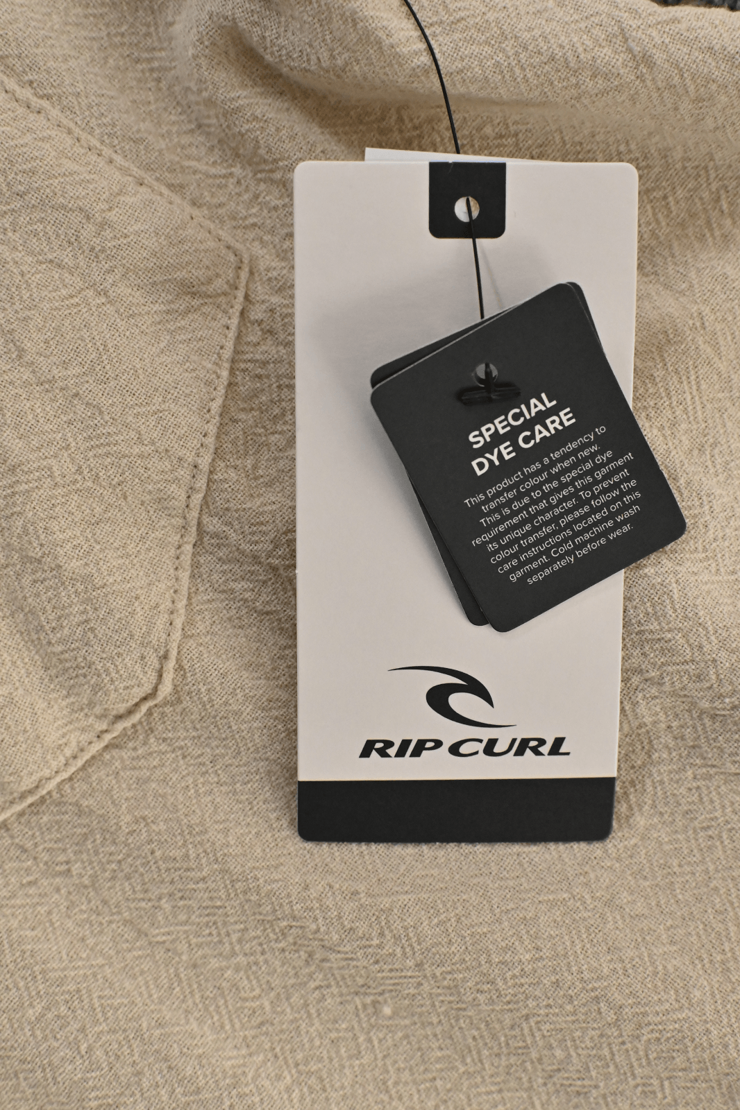 Rip Curl Men's Shirt Bone Linen Short Sleeve Woven (S12)