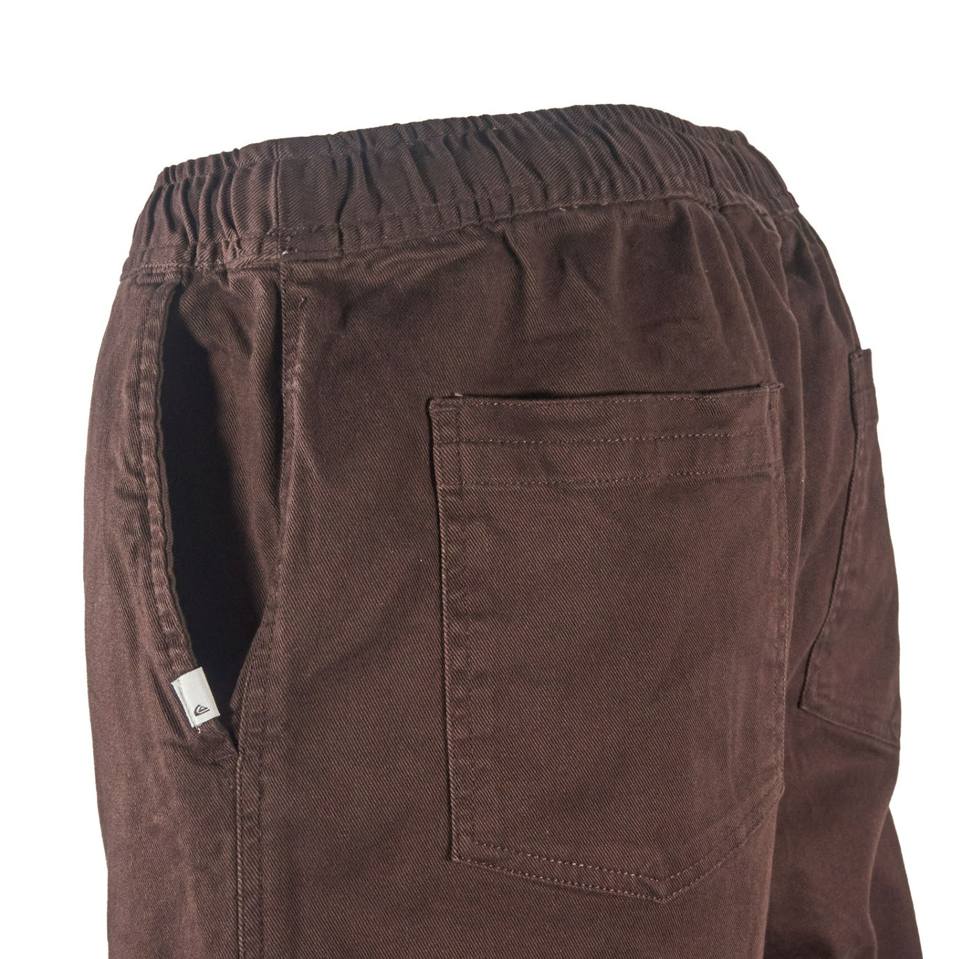 Quiksilver Men's Pant Stretch Canvas Beach Drawstring Twill & Dark Brown