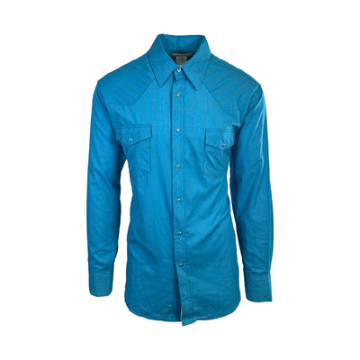 Wrangler Men's Teal Shirt Wrancher Long Sleeve Comfort (S03)