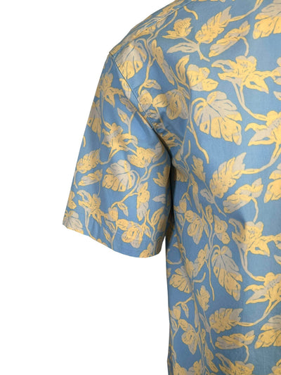 Columbia Men's Ripple Blue Shirt Vined Rapid Rivers Printed Short Sleeve (431)