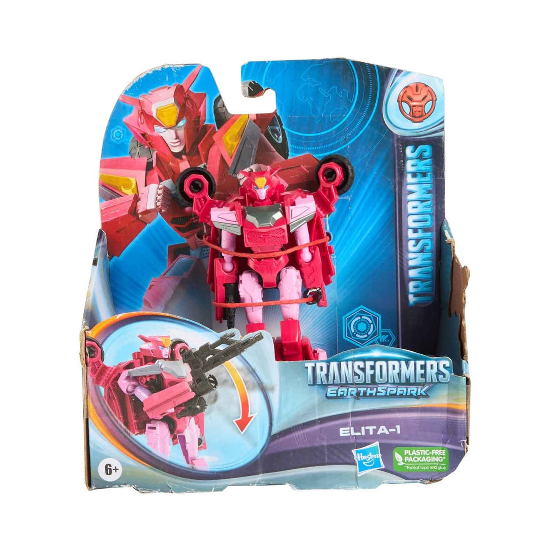 Transformers Toys EarthSpark Warrior Class Elita-1 Robot Action Figure (S49)