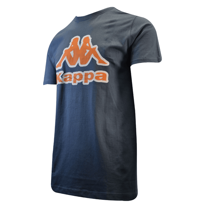 Kappa Men's T-Shirt Sky Blue Abelo Orange Chest Logo S/S Tee (S05)