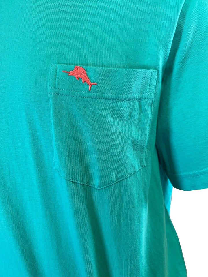 Tommy Bahama Men's Ming Jade T-Shirt Crew Neck Bali Skyline Pink Logo Tee (S34)