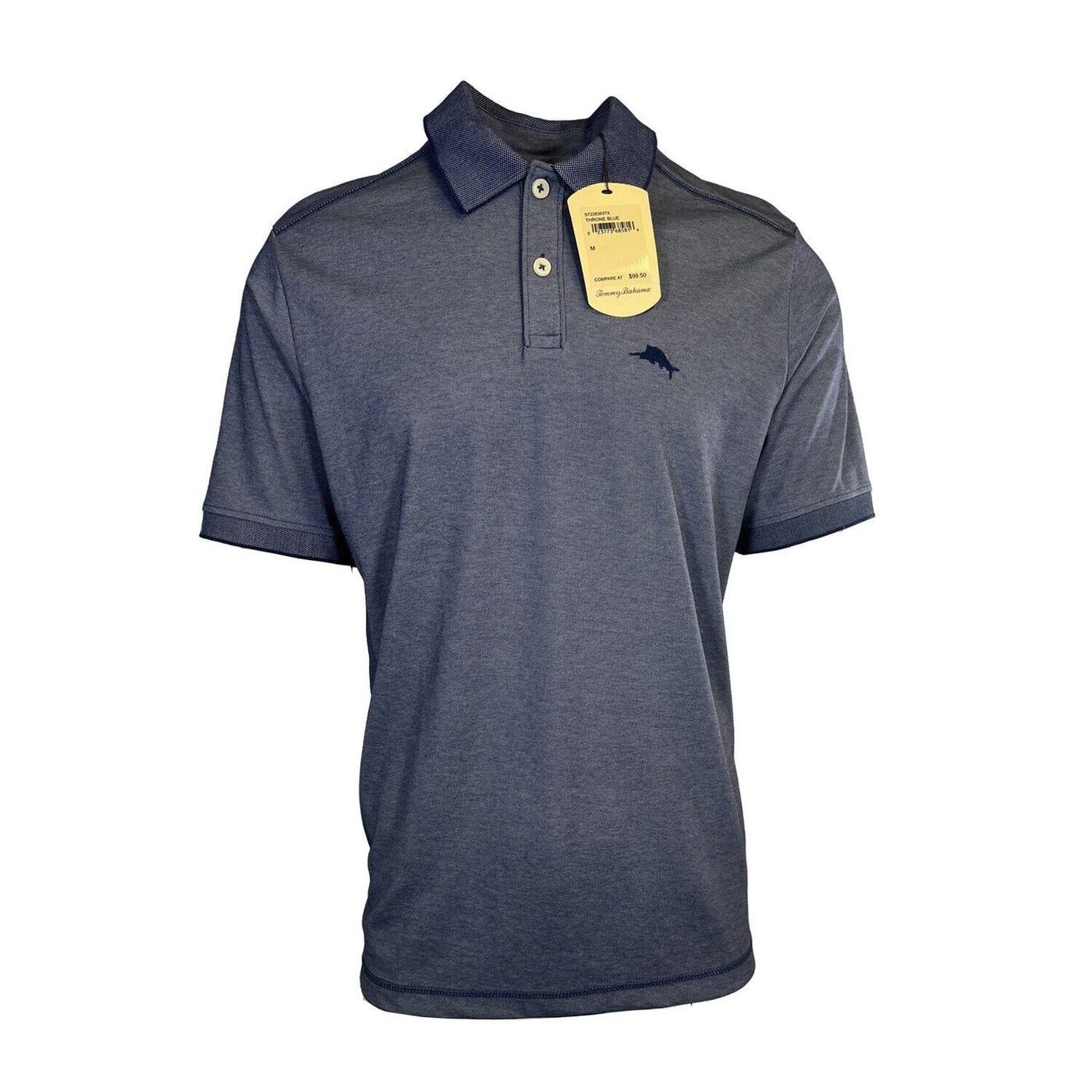 Tommy Bahama Men's Throne Blue Performance Polo 2 Buttons T-Shirt S/S (S09)