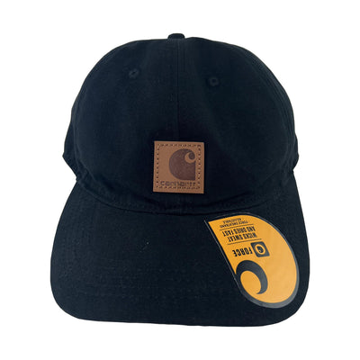 Carhartt Black Canvas Cap FastDry Comfort Center Logo Patch (S04)