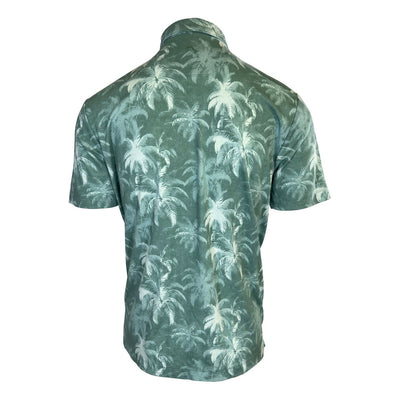 Tommy Bahama Men's Green Palm Impressions Polo 3 Buttons T-Shirt (S14)