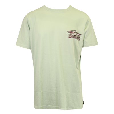 Billabong Men's T-Shirt Pastel Green Graphic Print S/S (S15)