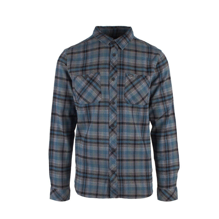 O'Neill Men's Hydro Blue Plaid Whittaker L/S Flannel Shirt (S02)