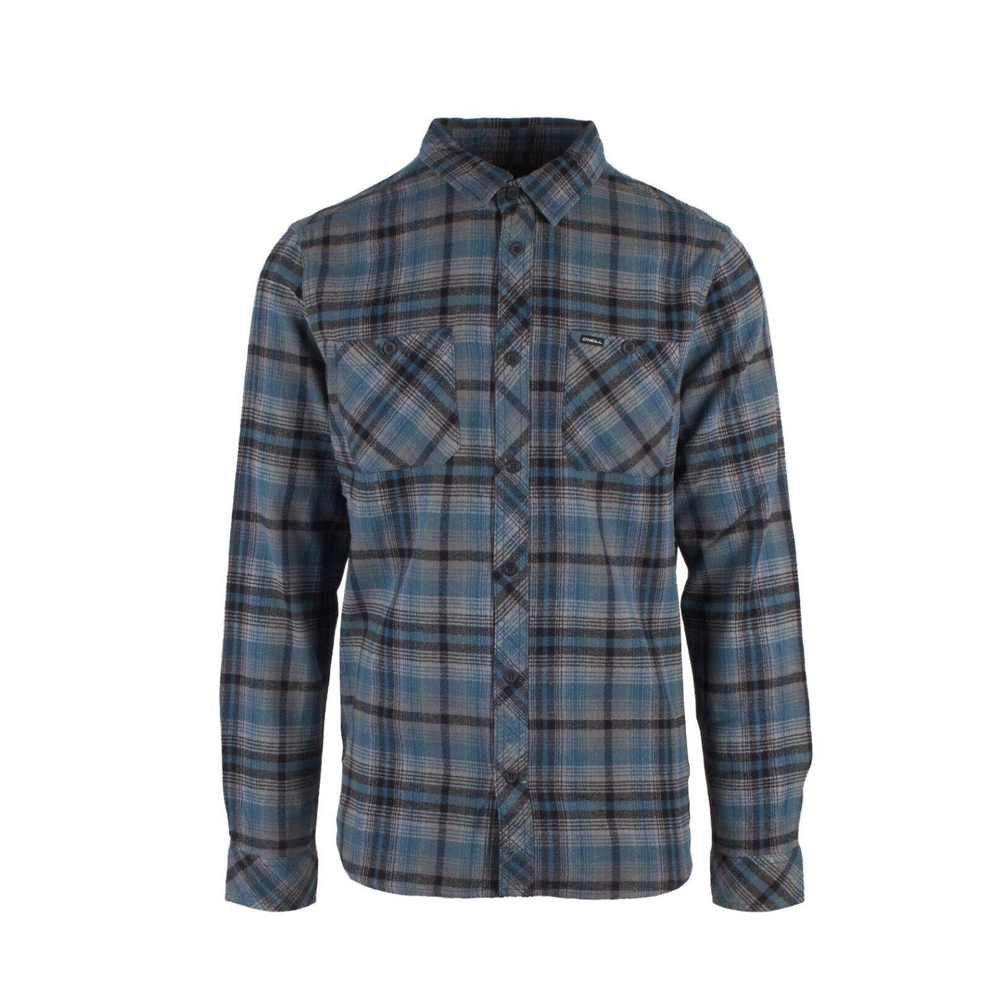 O'Neill Men's Hydro Blue Plaid Whittaker L/S Flannel Shirt (S02)