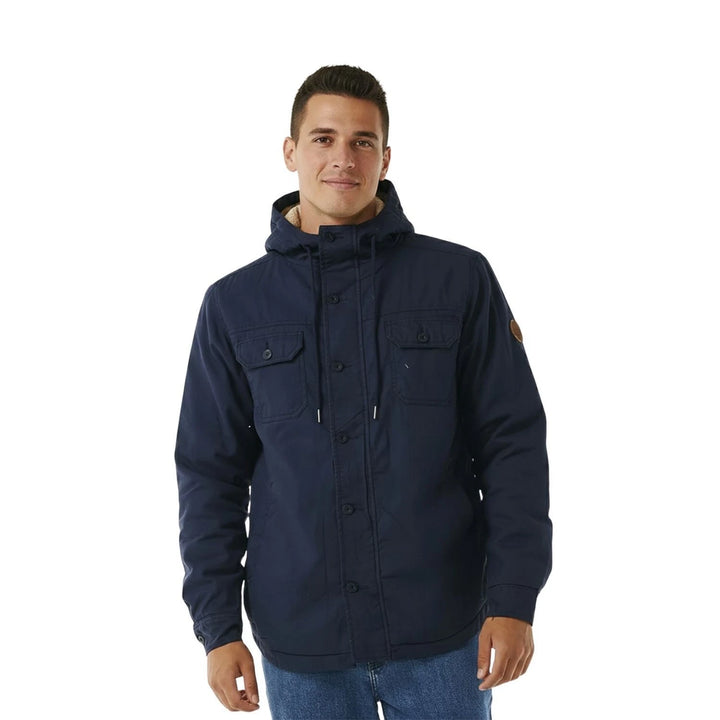 Rip Curl Men's Dark Navy Jacket Gibbos Sherpa Lined (S03)