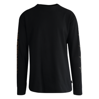 Quiksilver Men's T-Shirt Black Graphic On The Sleeves L/S (S03)