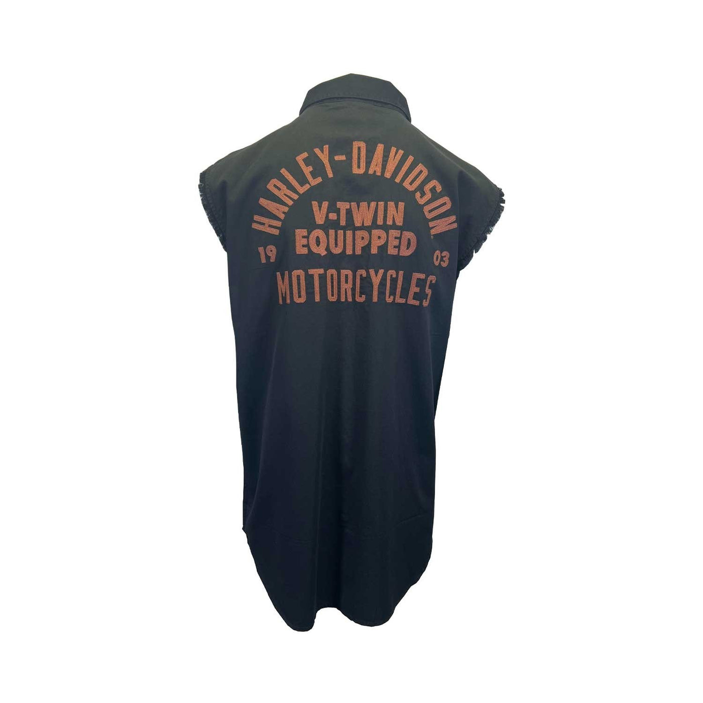 Harley-Davidson Men's Black Vest V-Twin Equipped Blowout Sleeveless Shirt (S01)