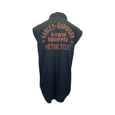 Harley-Davidson Men's Black Vest V-Twin Equipped Blowout Sleeveless Shirt (S01)