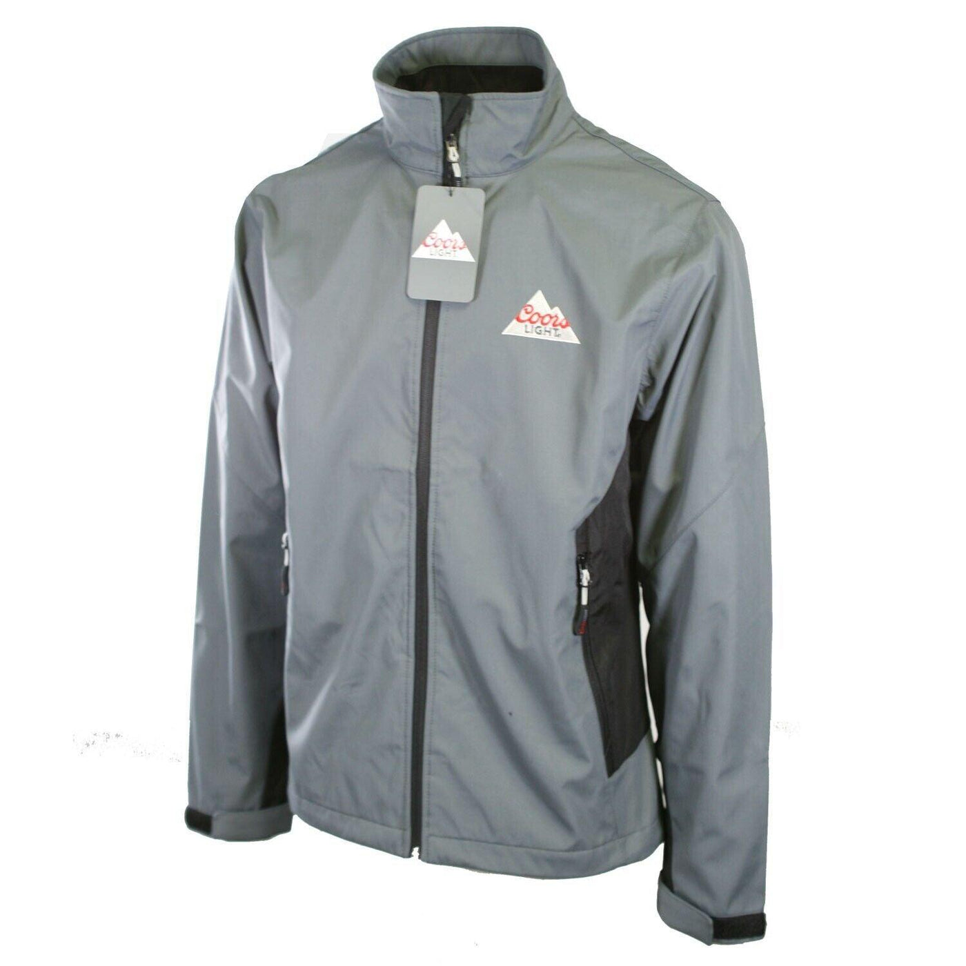 Coors Light Men's Jacket Grey Black Two Tone Pulse Softshell (S01) - Size Medium