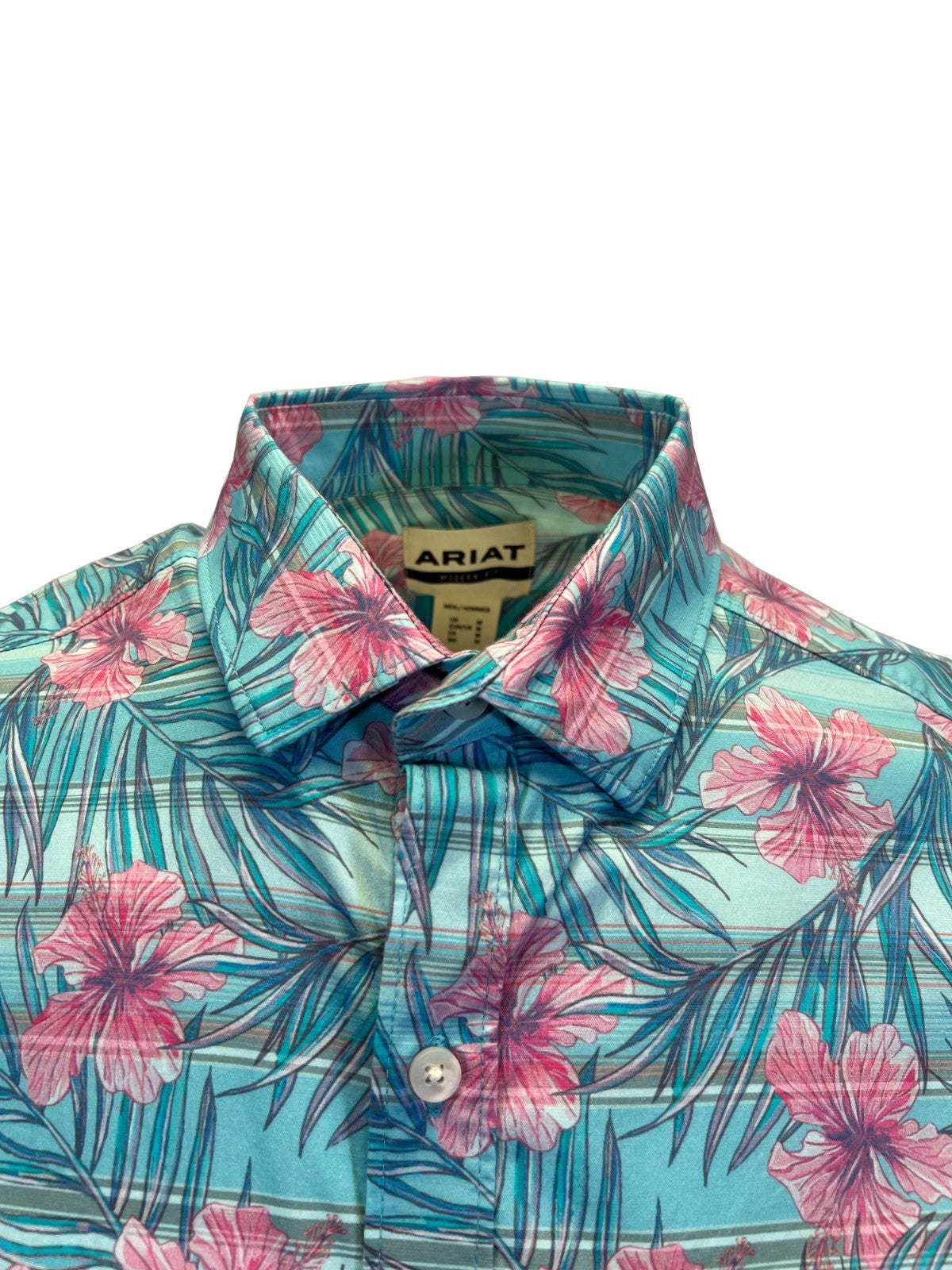 Ariat Men's Misty Jade Shirt Monroe Floral Stretch Modern Fit (S44)