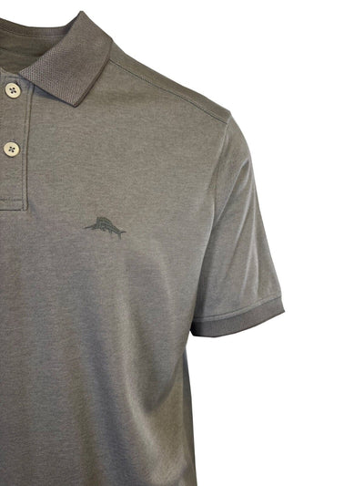 Tommy Bahama Men's Grey Performance Polo 2 Buttons T-Shirt S/S (S11)