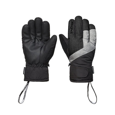 Snotek Men's Black & Grey Performance Ski Gloves ST206 (S03)