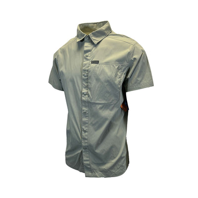 Columbia Men's Safari Green Shirt Sage Peak Woven S/S (348)