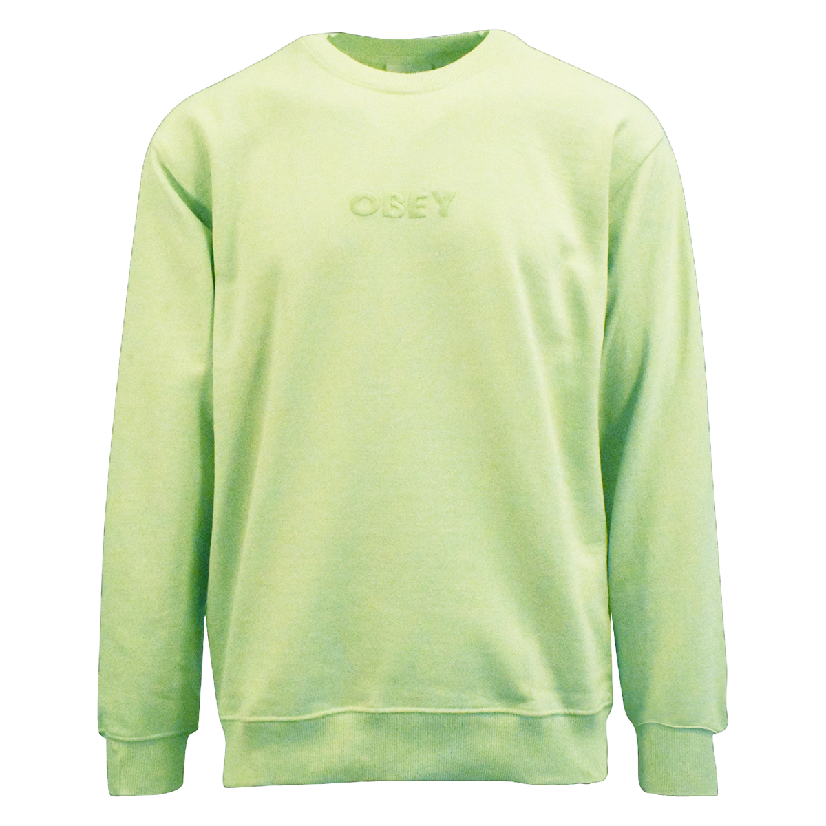 OBEY Men's Sweatshirt Cucumber Bold Ideals Crew Neck Long Sleeve (124)